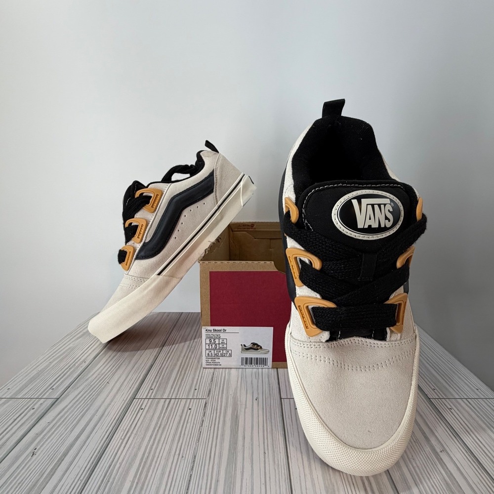 Vans Knu Skool Shoes (Egret) Unisex White Men's 9.5/Women's 11 UNISEX NEW